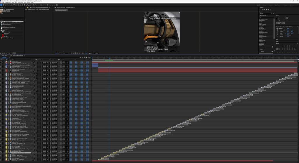 After Effects Composition of Instagram Demo Reel