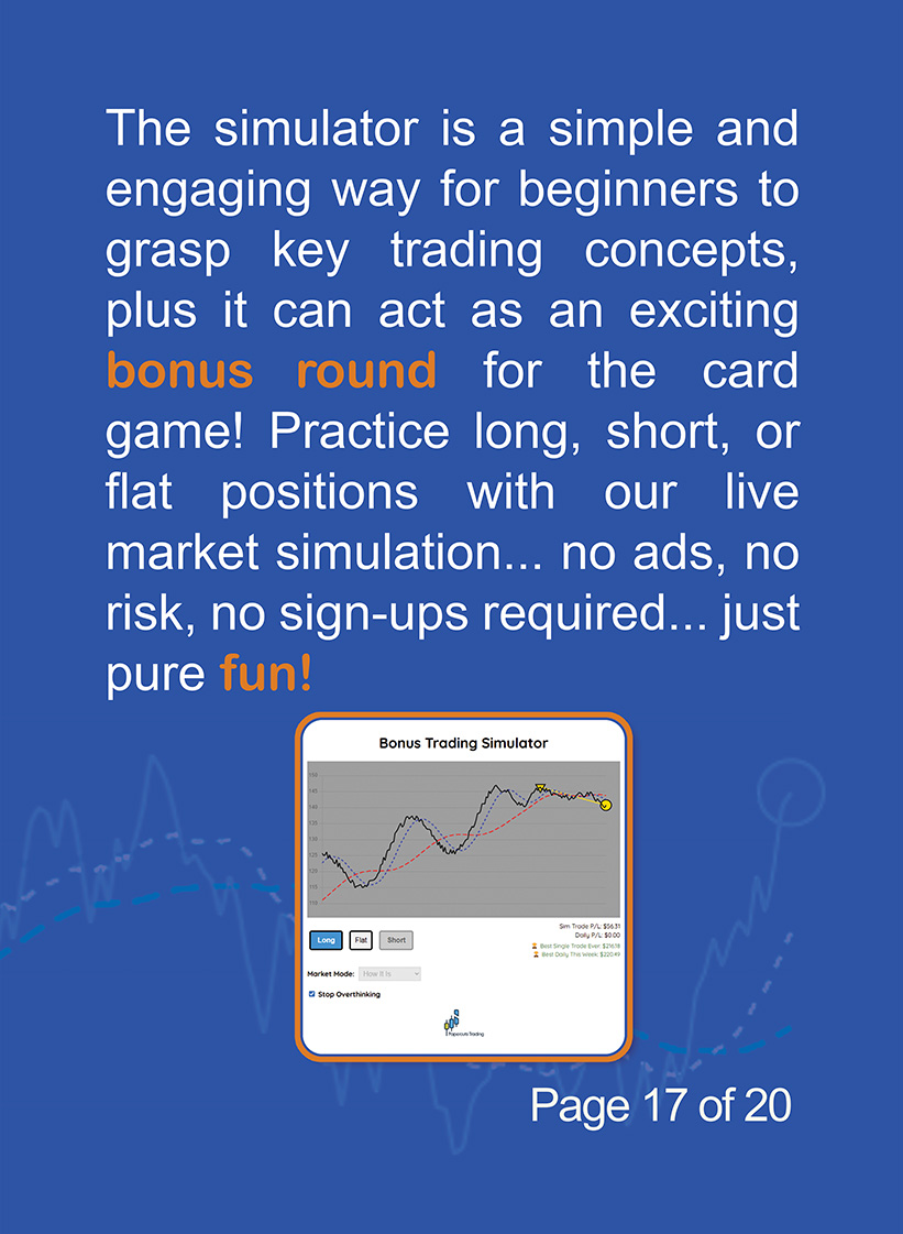 Page 17 of 20. Trading simulator bonus round feature with sample chart interface